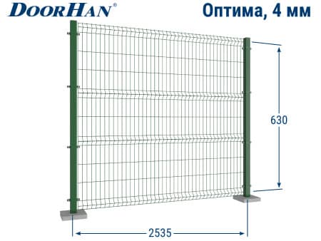 Купить 3D заборную секцию ДорХан 2535×630 мм в Челябинске от 1028 руб.